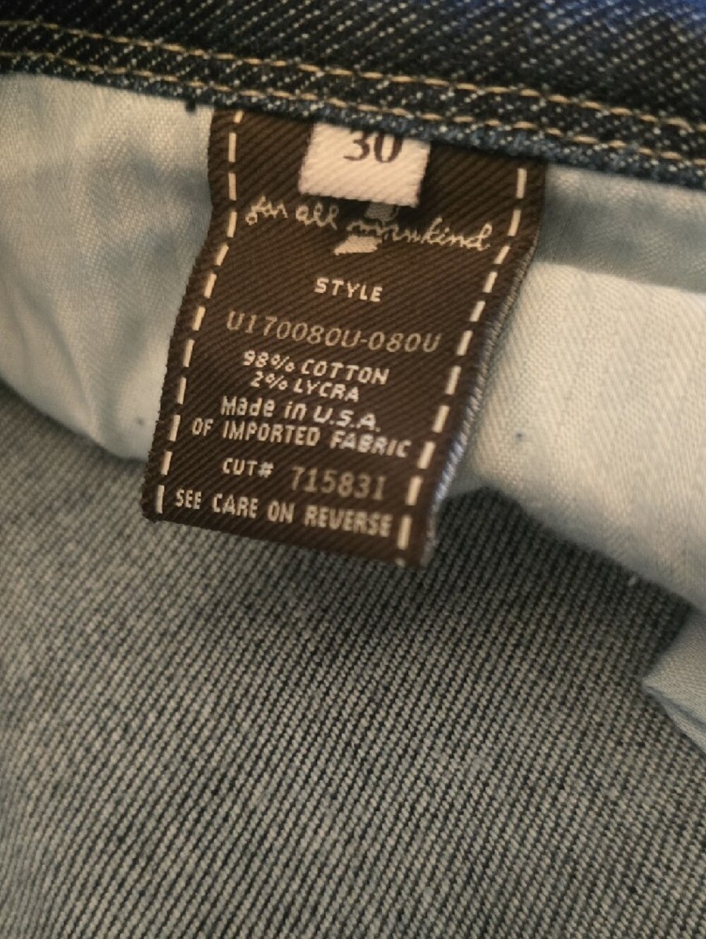 7 For All Mankind Women's Dark Blue Slim Jeans - Flynt - Picture 3 of 4